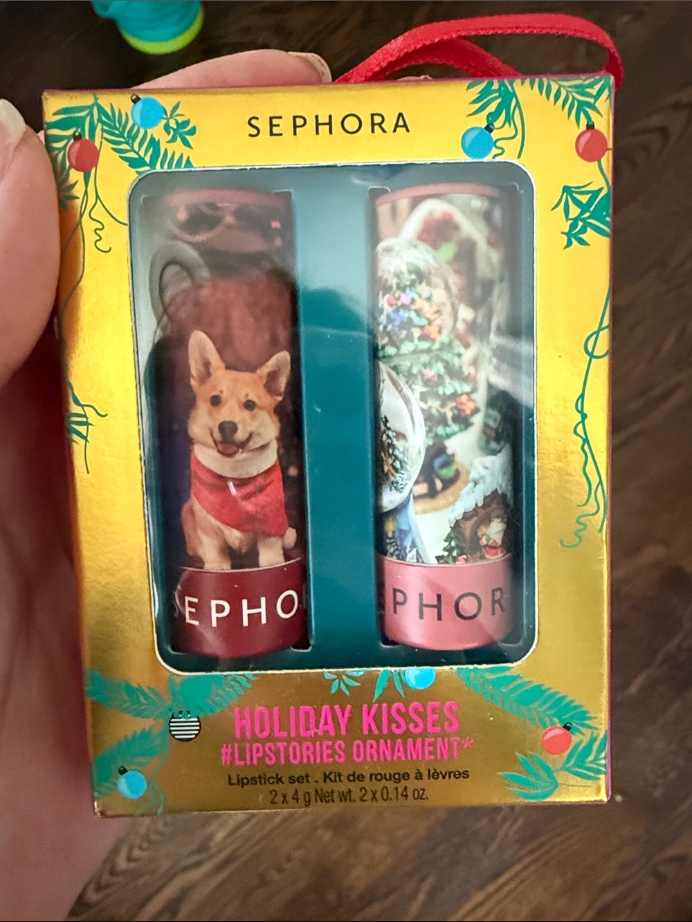 Sephora Holiday Lipstick Ornament Duo - Red & Light Pink
